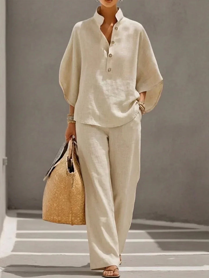 MARIBEL | BATWING TOP &amp; WIDE-LEG PANTS SET