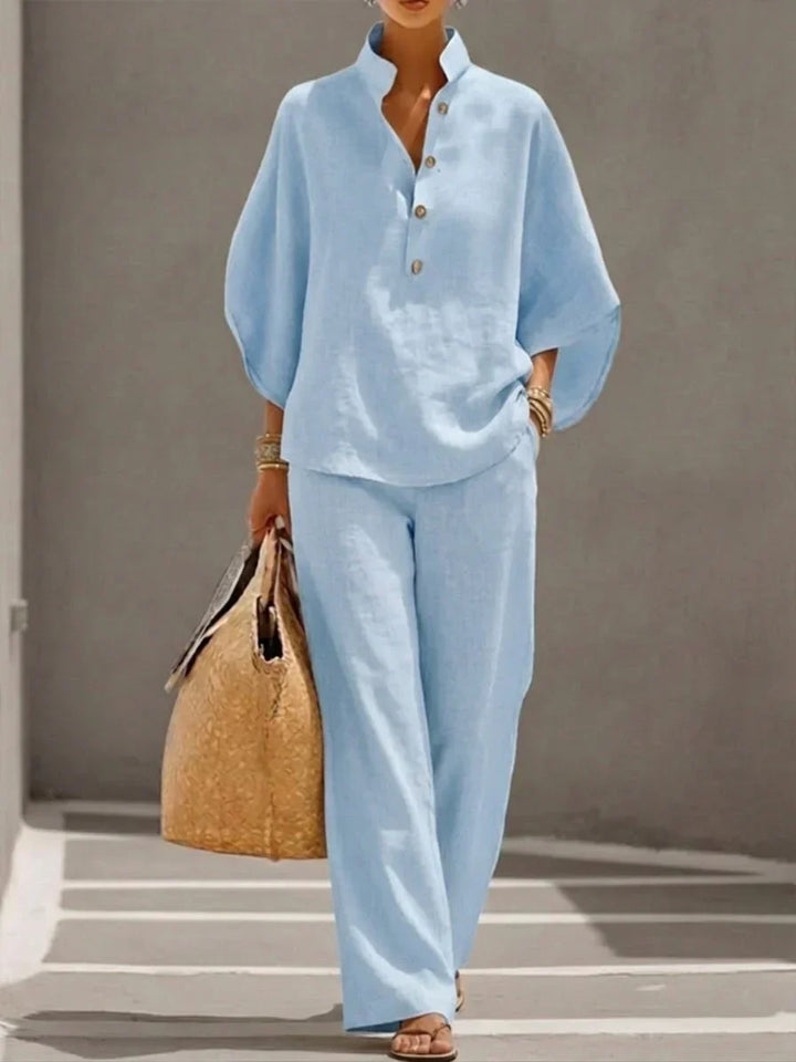 MARIBEL | BATWING TOP &amp; WIDE-LEG PANTS SET