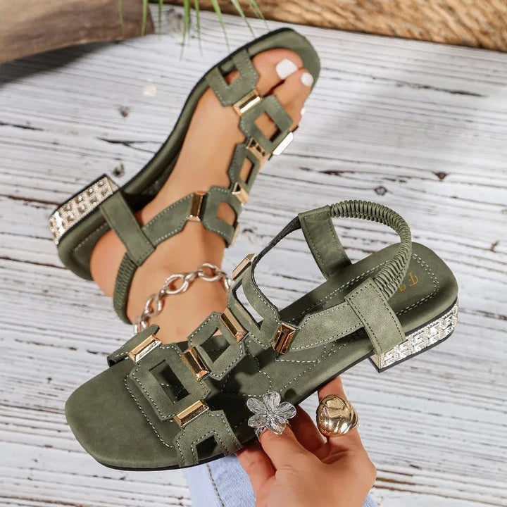 Alessia | Slingback Ballerinas with Jewel Details
